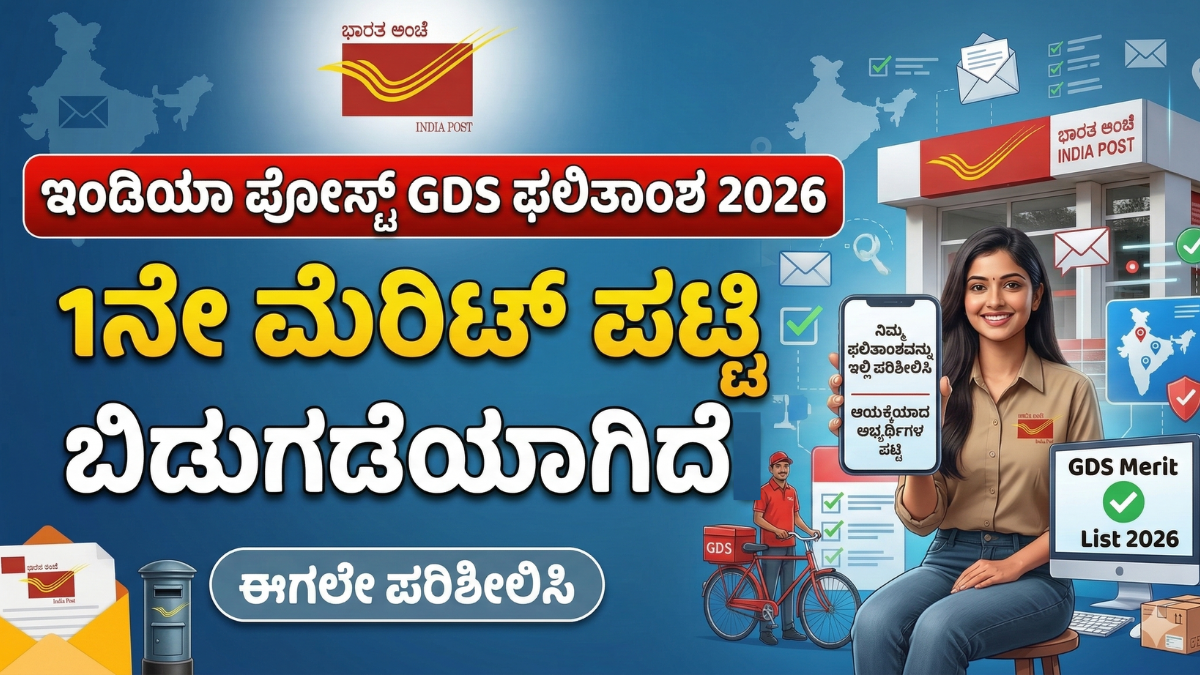 India Post GDS result 2026 1st merit list released